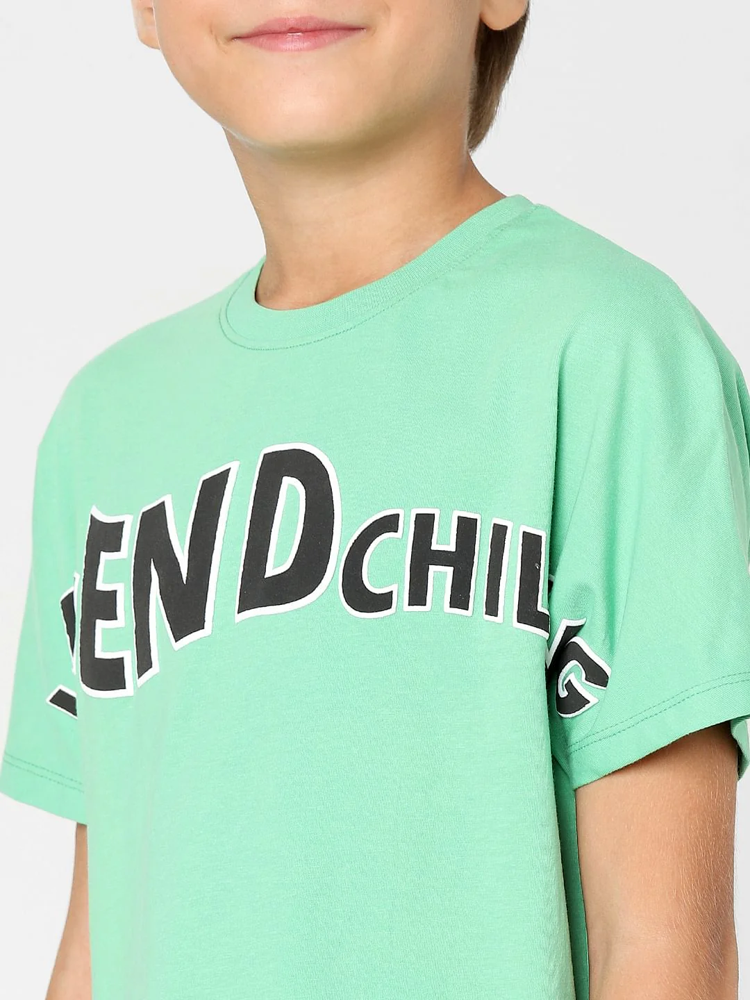 Boys Green Crew Neck T-shirt - Image 5