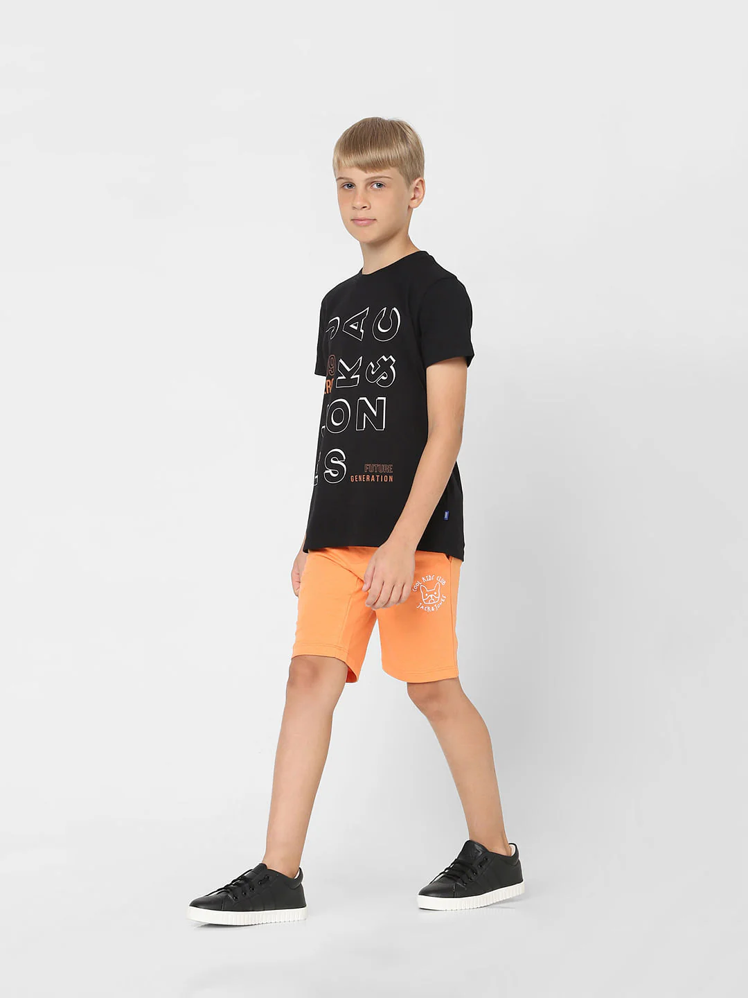 Boys Black Logo Print Crew Neck T-shirt - Image 6