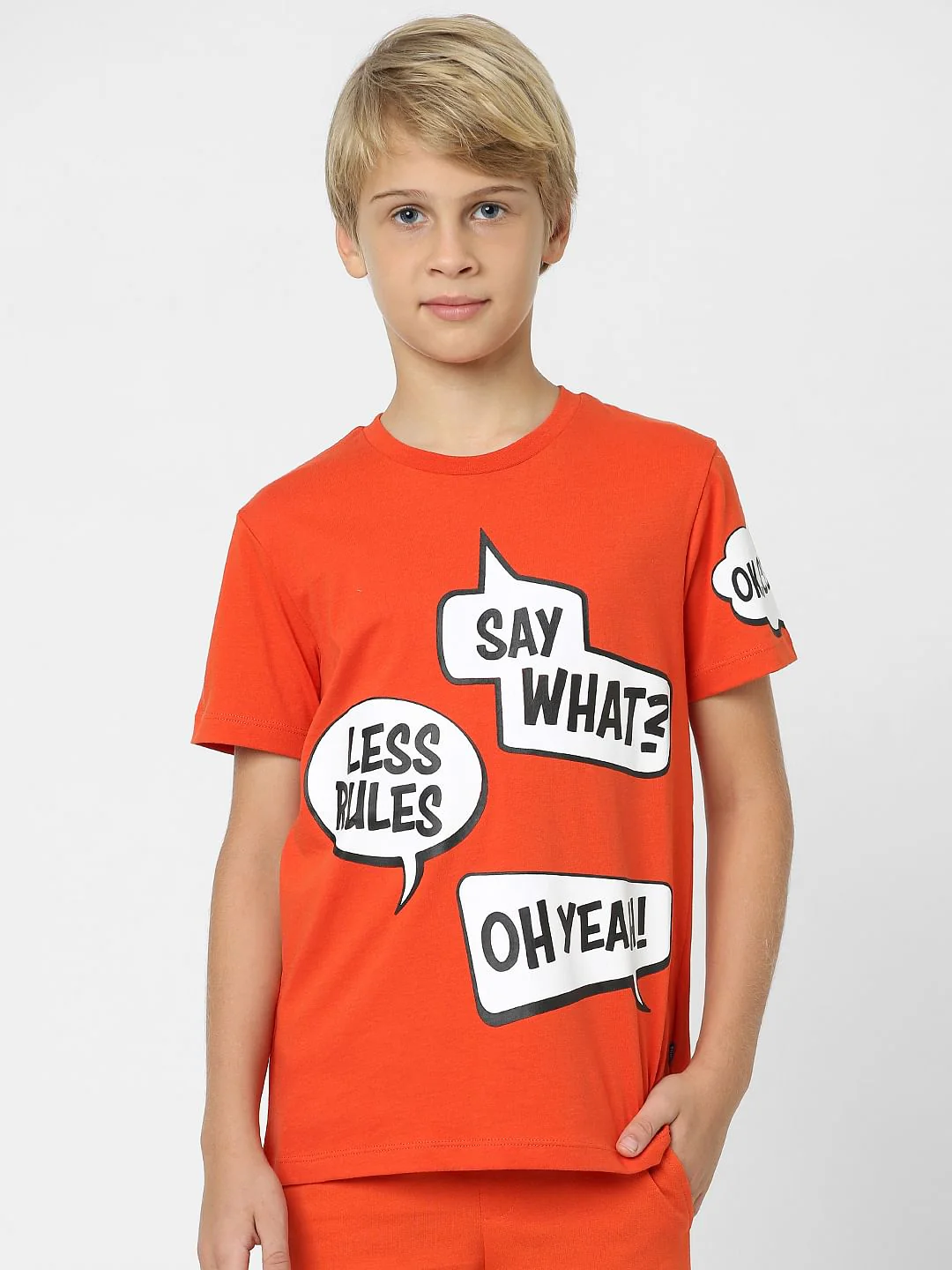 Boys Red Crew Neck T-shirt - Image 2