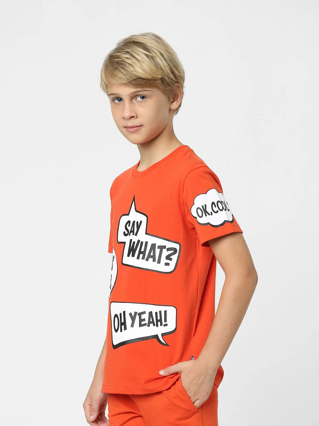 Boys Red Crew Neck T-shirt - Image 3