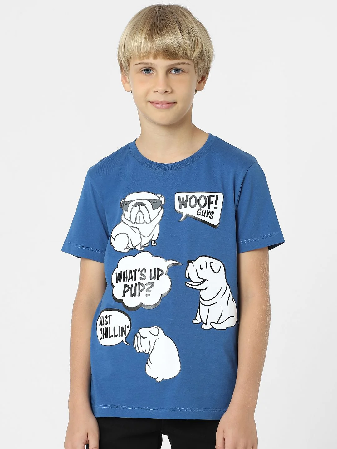 BOYS Blue Graphic Print T-shirt - Image 2