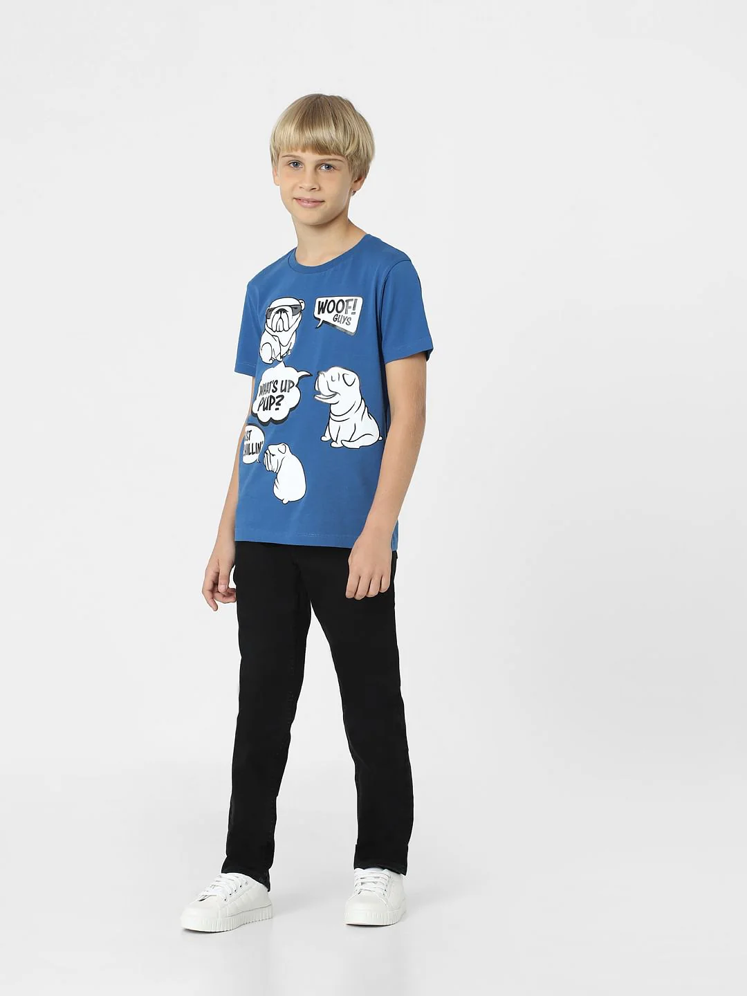 BOYS Blue Graphic Print T-shirt - Image 6