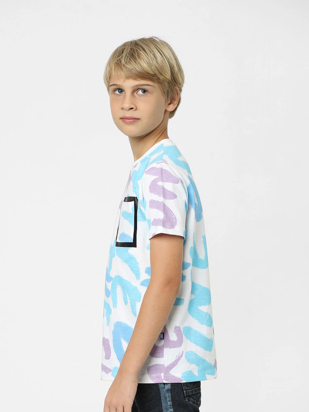 Boys White Typographic Print T-shirt - Image 3
