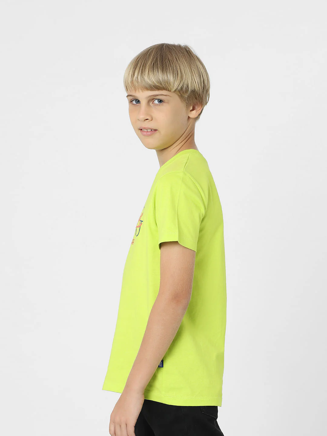 BOYS Green Logo Print T-shirt - Image 3