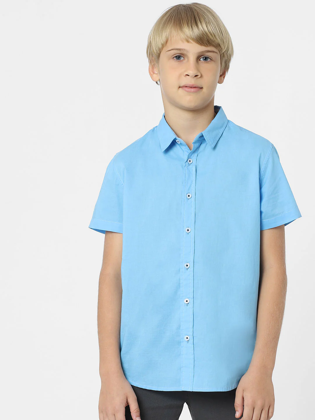 BOYS Blue Short Sleeves Shirt - Image 2