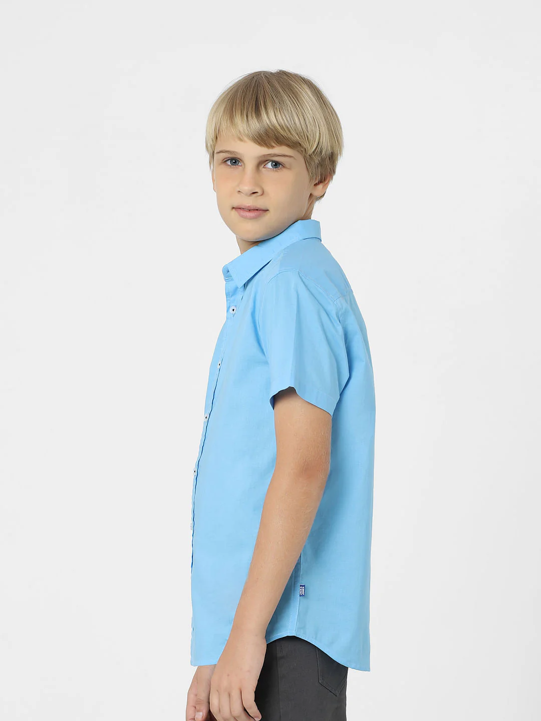 BOYS Blue Short Sleeves Shirt - Image 3