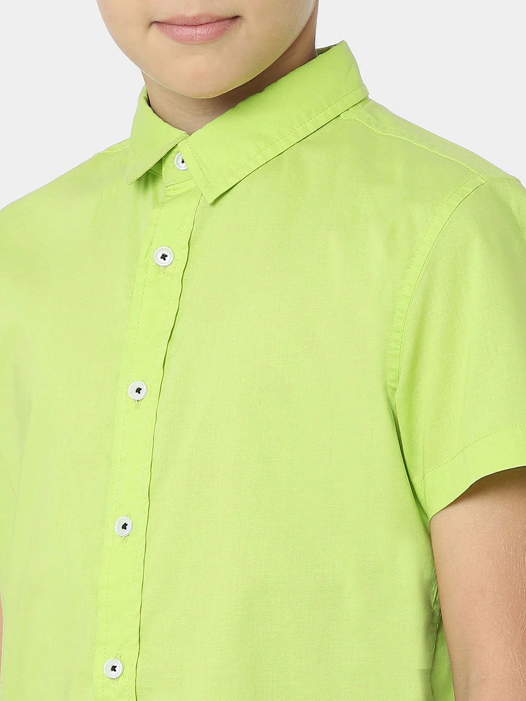 BOYS Green Short Sleeves Shirt - Image 5
