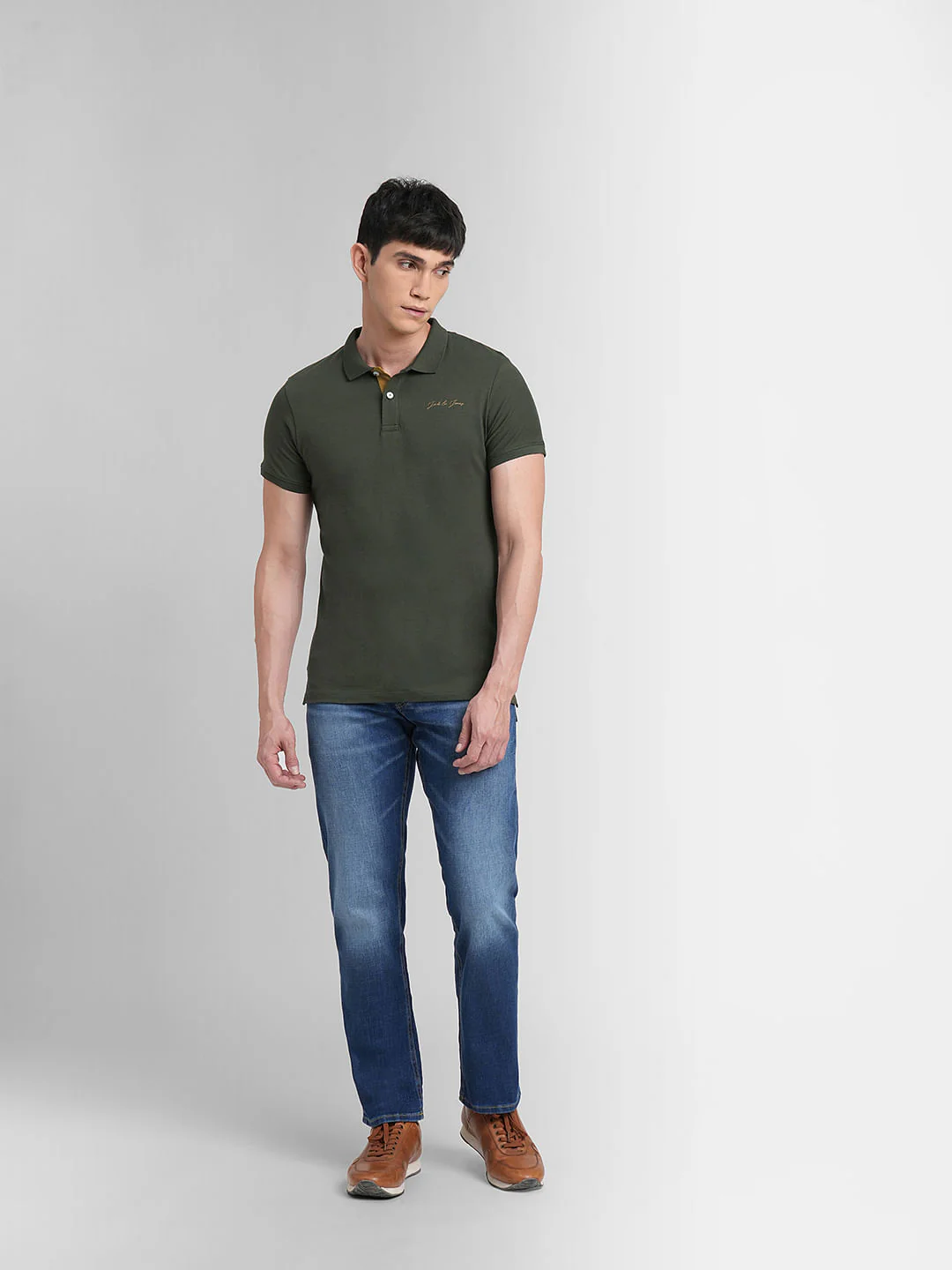 Olive Green Polo T-shirt - Image 6