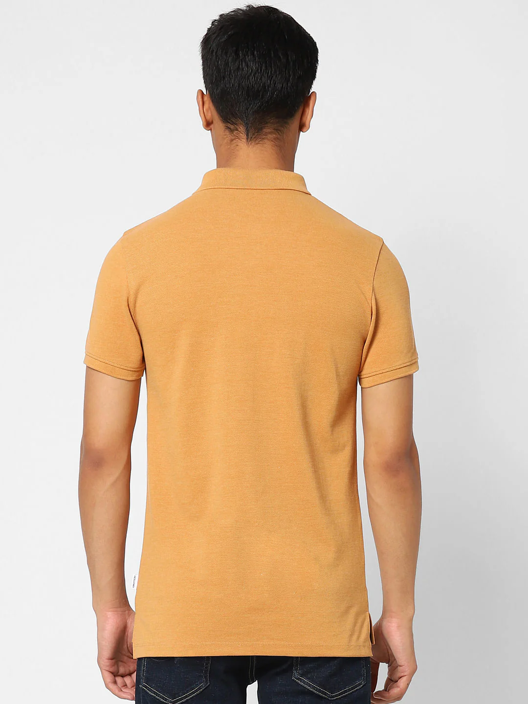 Yellow Logo Print Polo T-shirt - Image 4