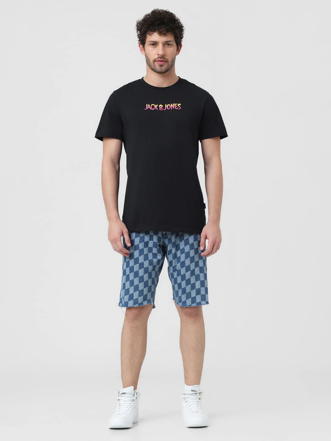 X Sunburn Black Techno Print Crew Neck T-shirt - Image 7