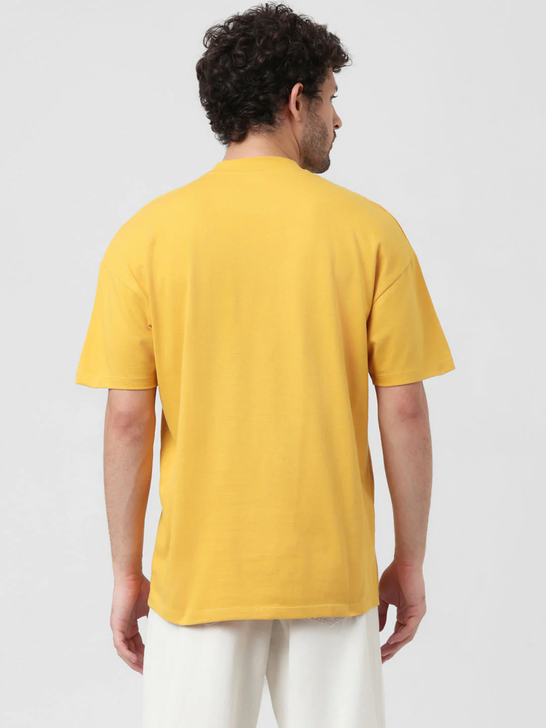 X Sunburn Yellow Printed Crew Neck T-shirt - Image 4