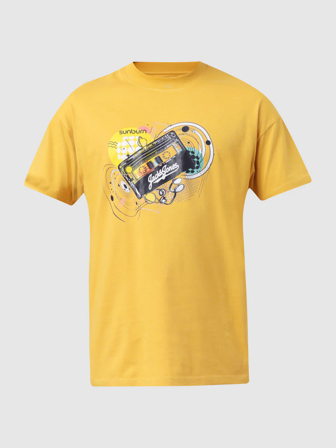X Sunburn Yellow Printed Crew Neck T-shirt - Image 7