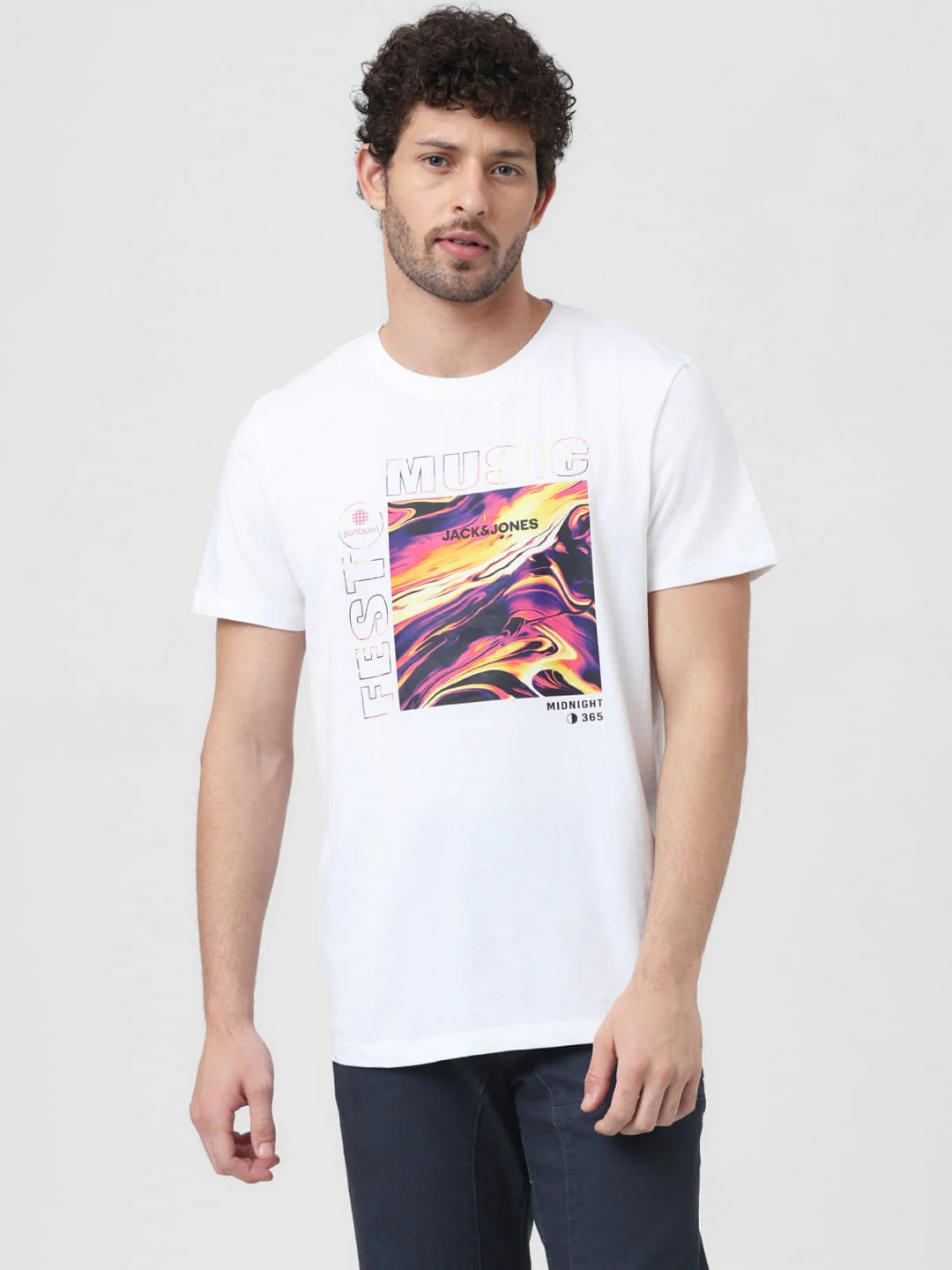 X Sunburn White Music Fest Printed T-shirt - Image 2