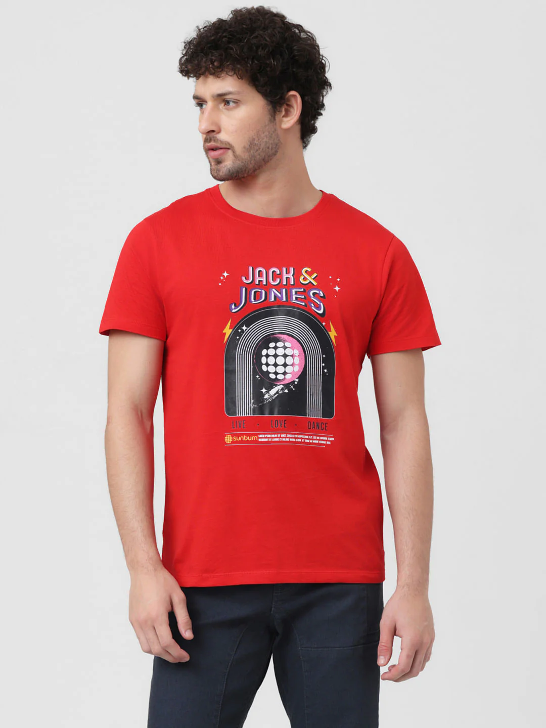 X Sunburn Red Crew Neck T-shirt - Image 2