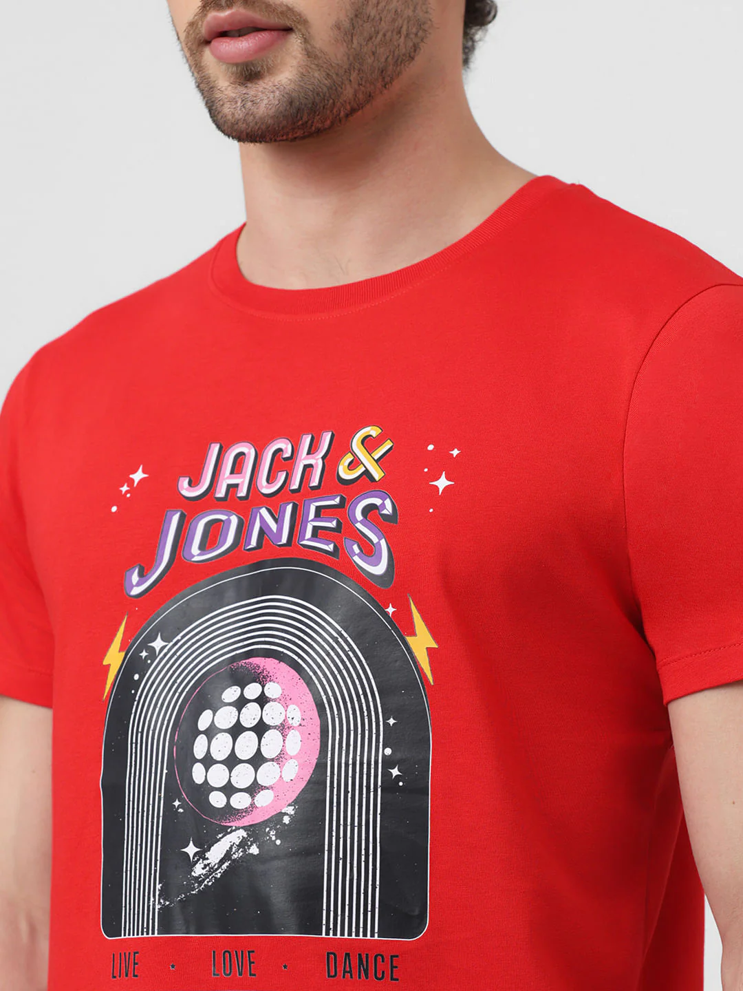 X Sunburn Red Crew Neck T-shirt - Image 5