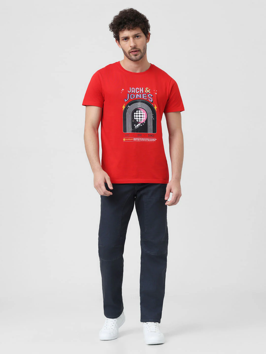 X Sunburn Red Crew Neck T-shirt - Image 6