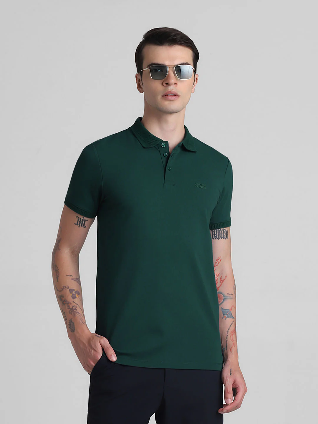 Dark Green Polo T-shirt