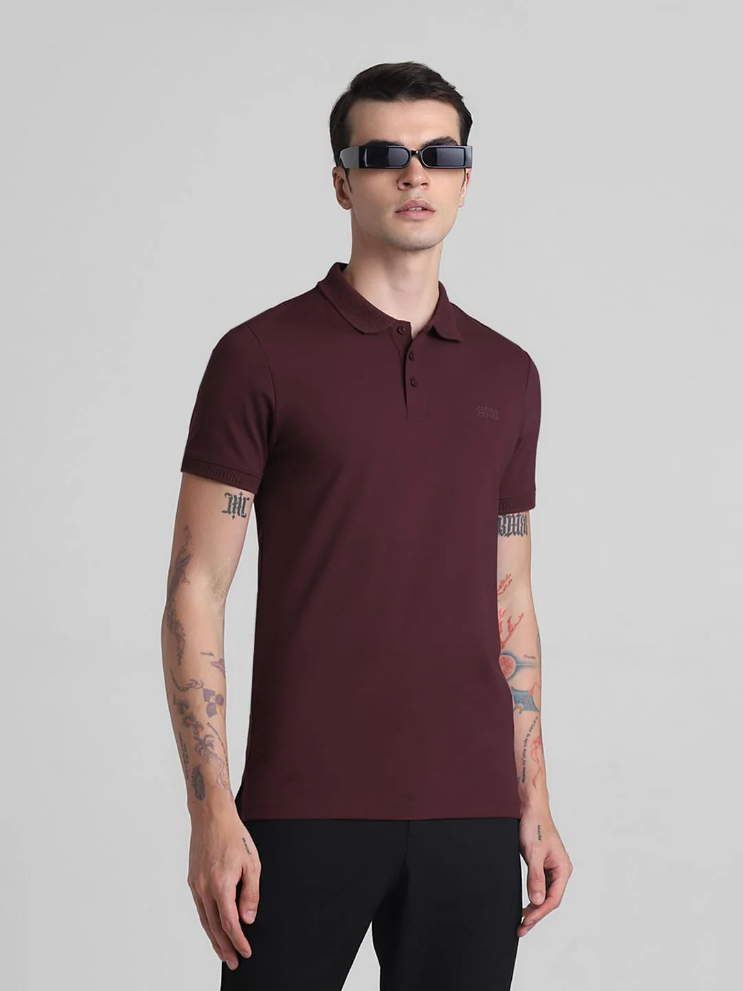 Dark Red Polo T-shirt