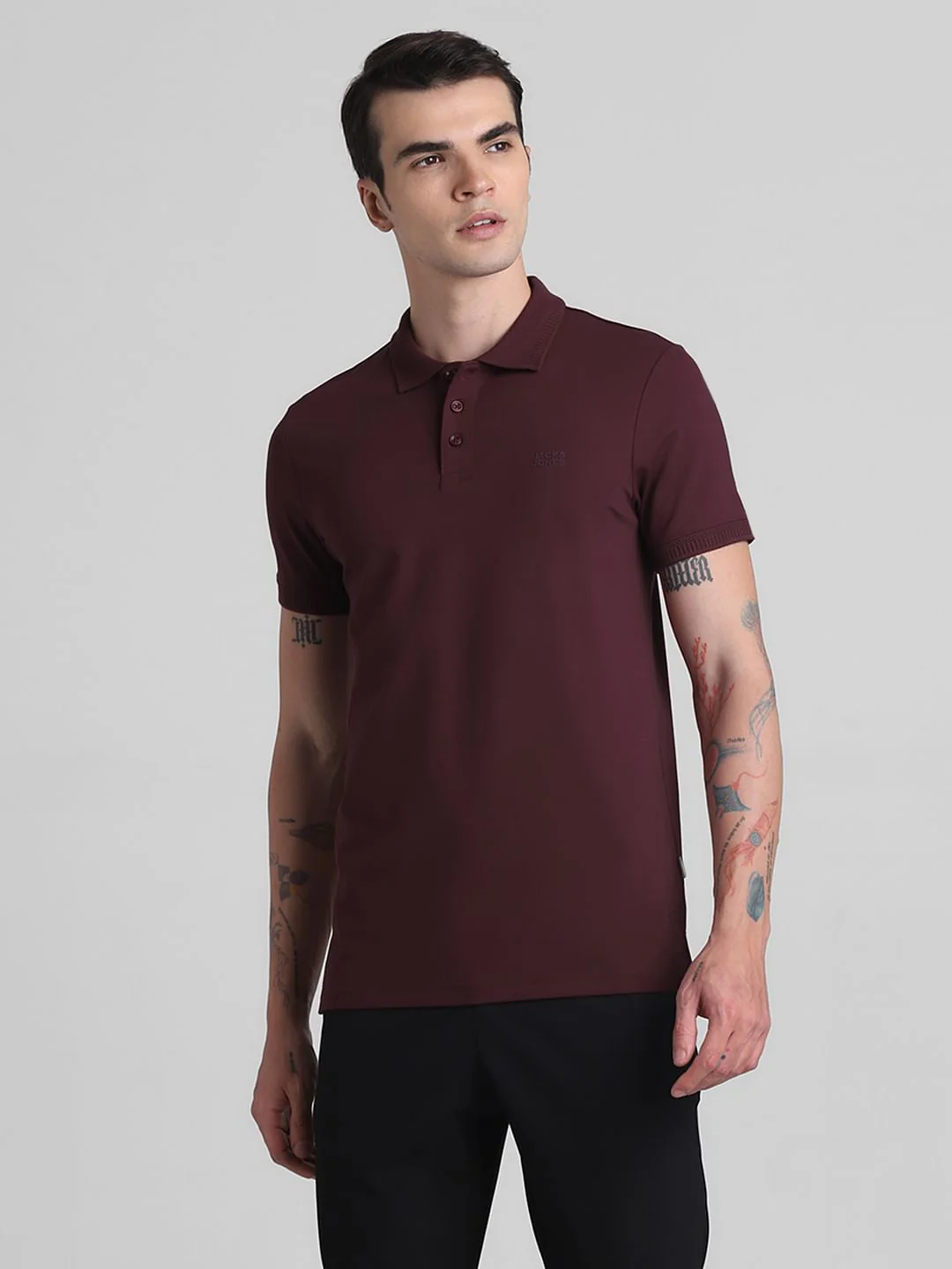 Dark Red Polo T-shirt - Image 2