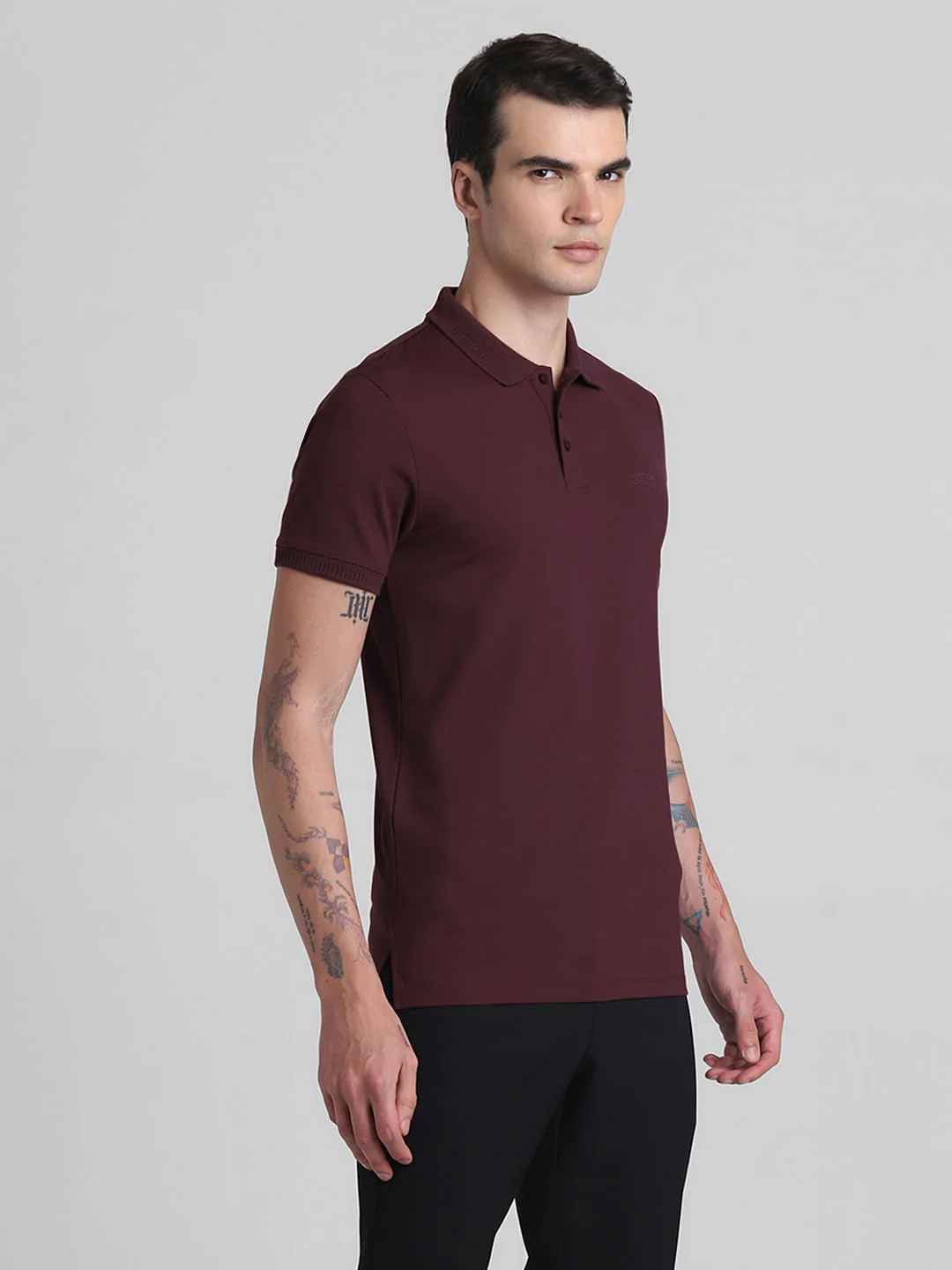 Dark Red Polo T-shirt - Image 3