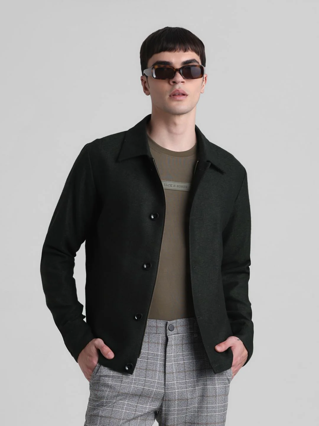 Dark Green Slim Fit Blazer