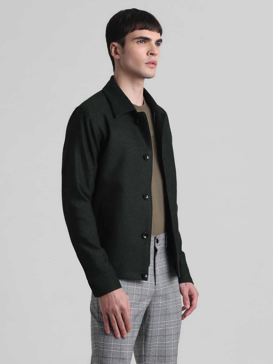 Dark Green Slim Fit Blazer - Image 3