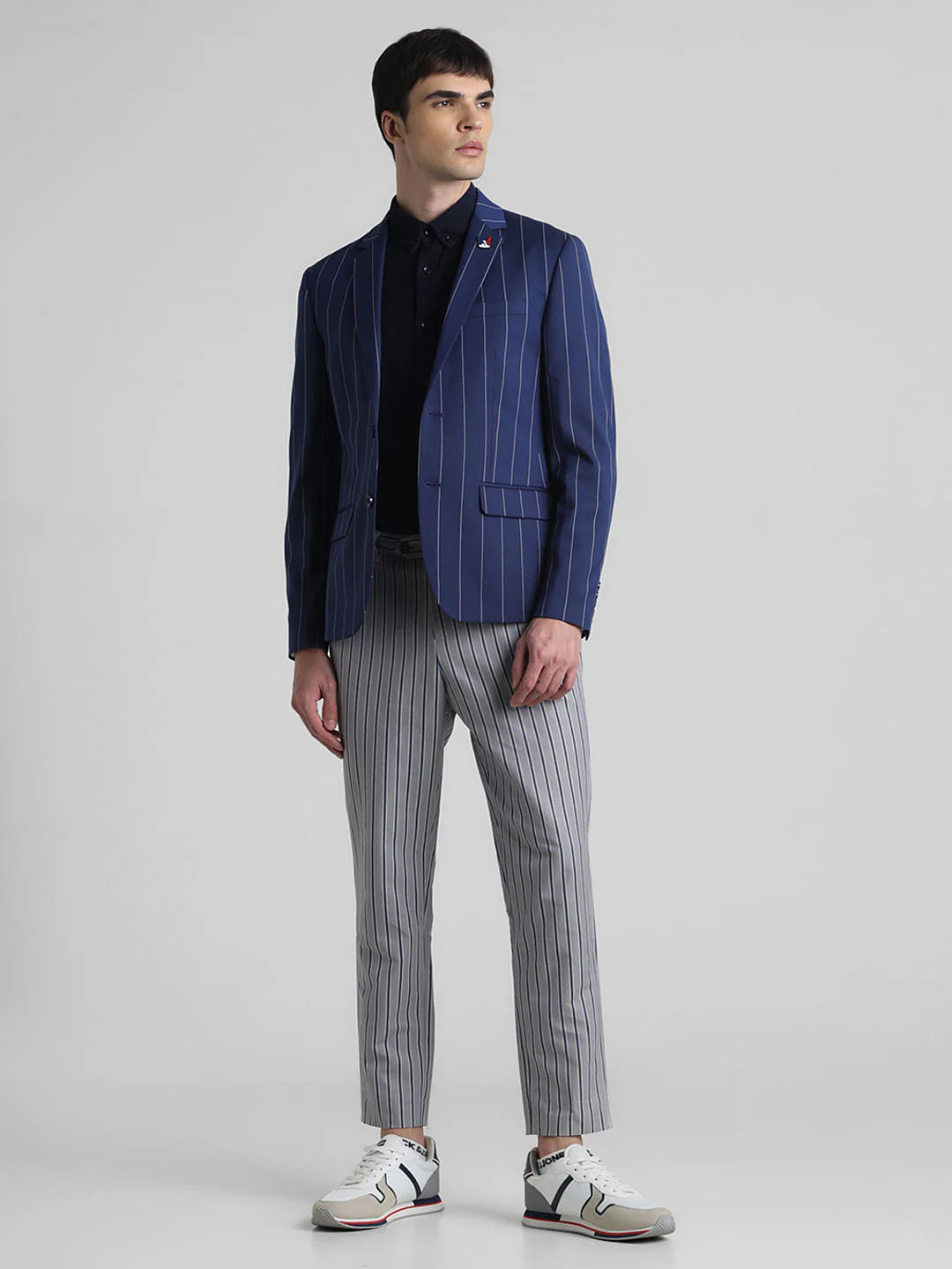 Blue Striped Formal Blazer - Image 6