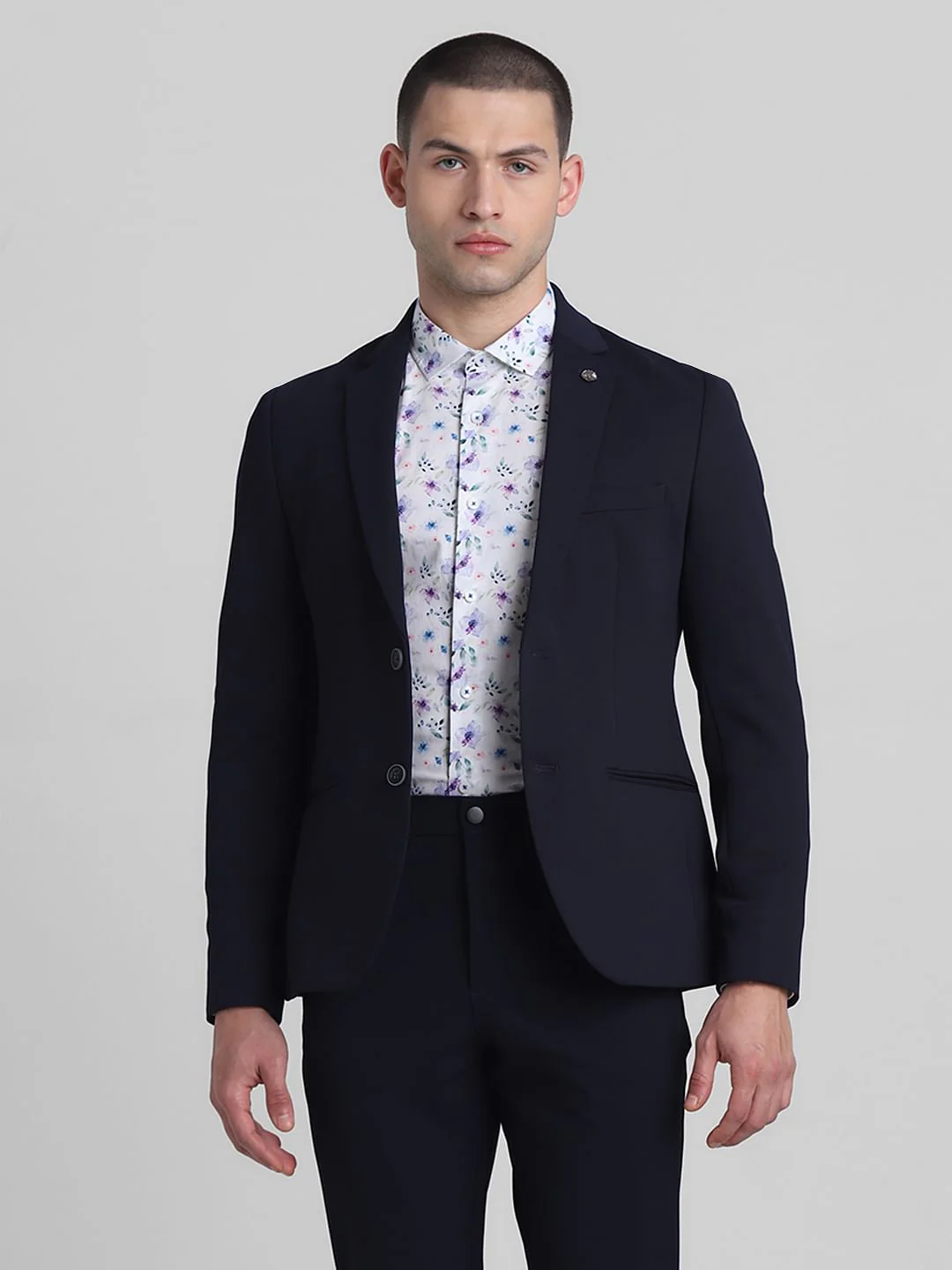 Navy Blue Double Button Blazer - Image 2