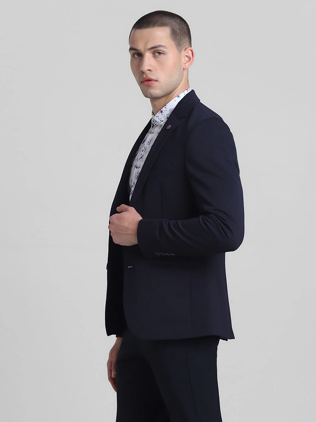 Navy Blue Double Button Blazer - Image 3