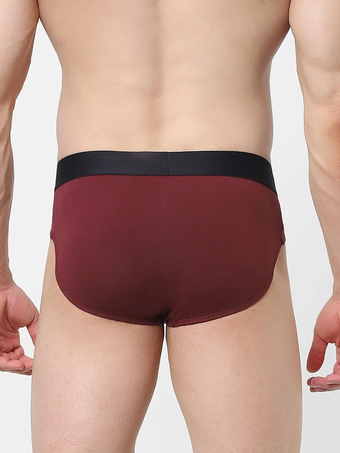 Maroon Logo Print Briefs - Image 3