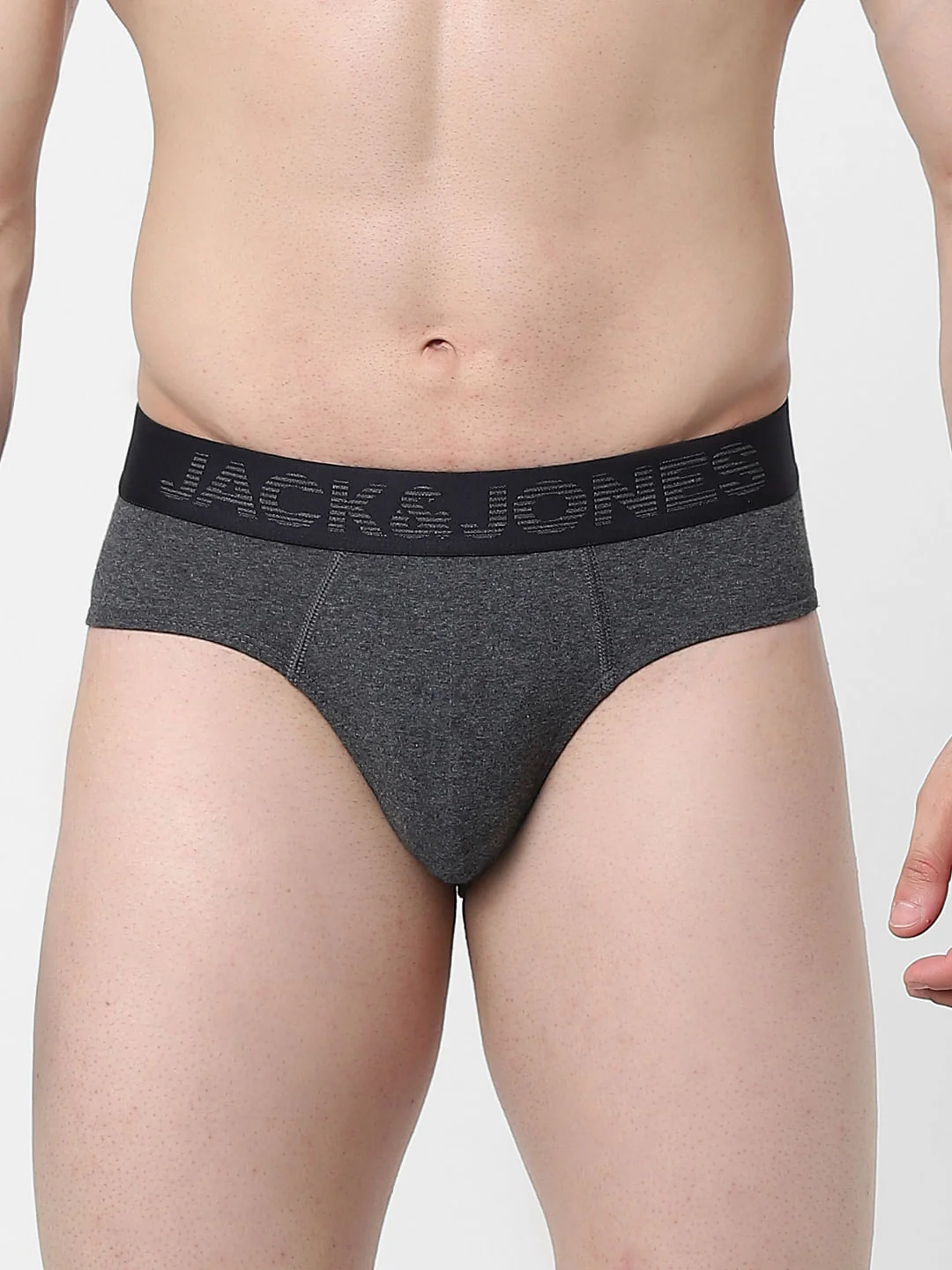 Grey Logo Print Briefs
