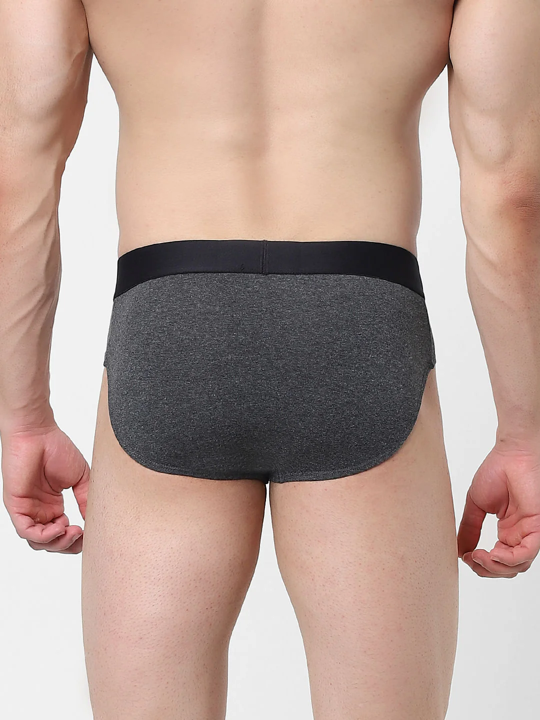 Grey Logo Print Briefs - Image 3