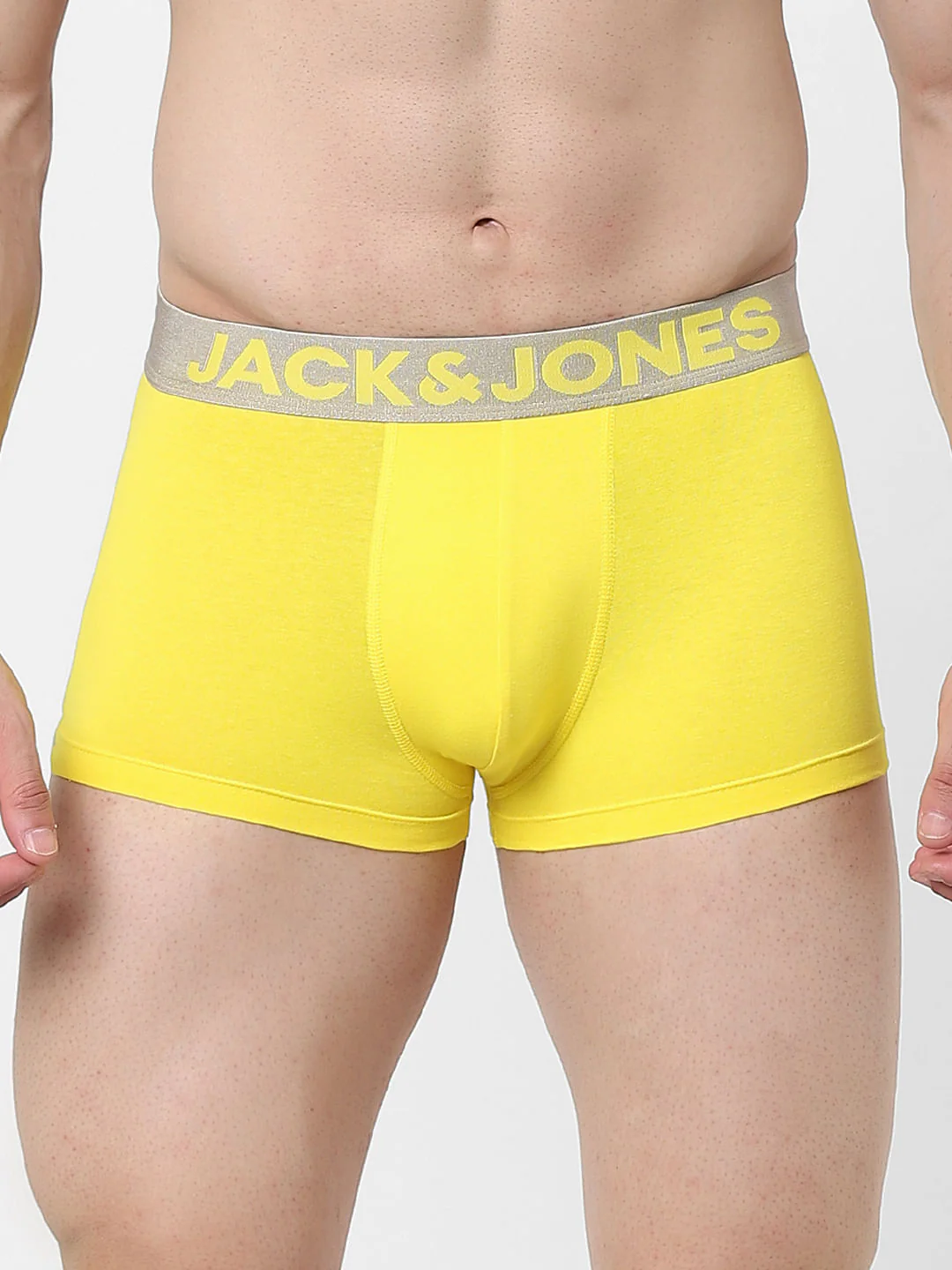 Yellow Logo Print Trunks