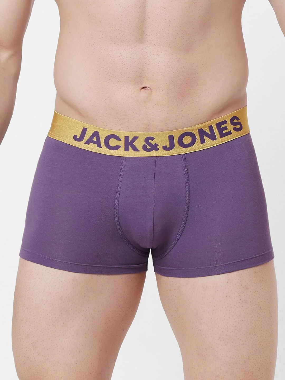 Purple Logo Print Trunks