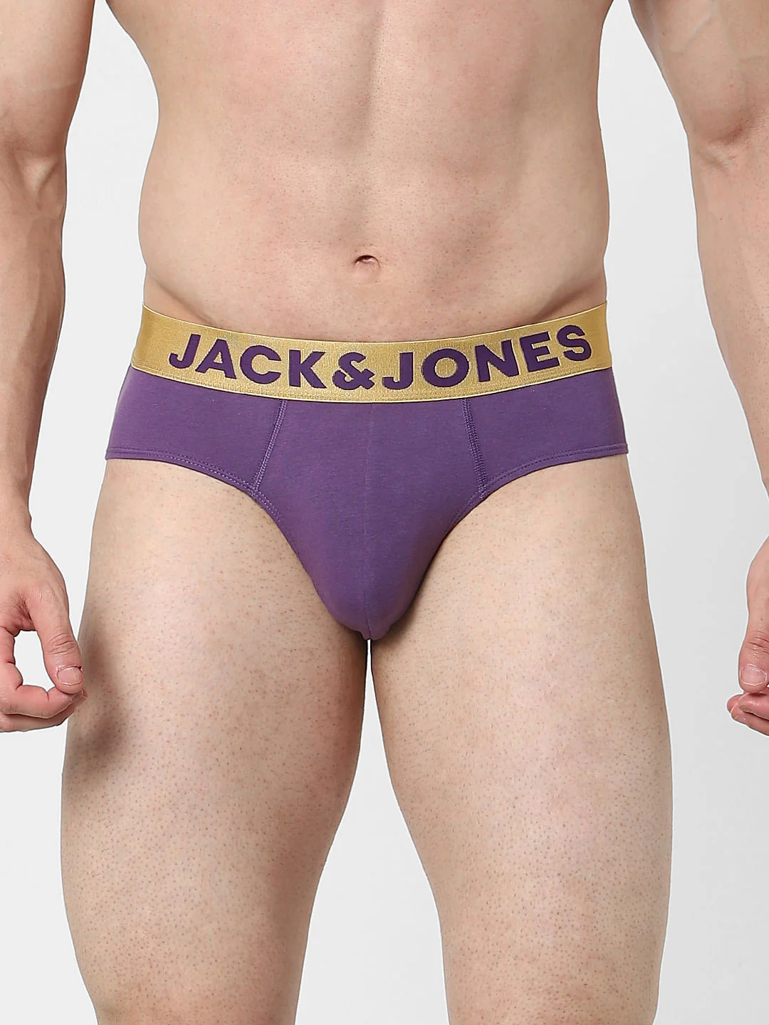 Purple Logo Print Briefs