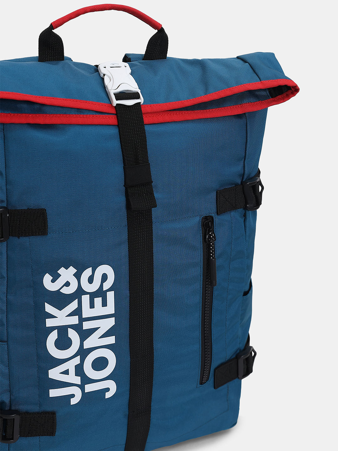 Blue Roll Top Backpack - Image 4