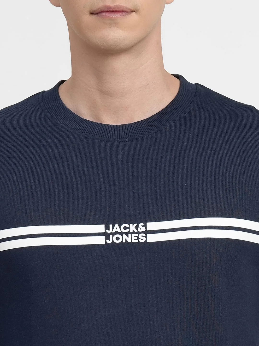 Navy Blue Logo Print Sweatshirt - Image 5