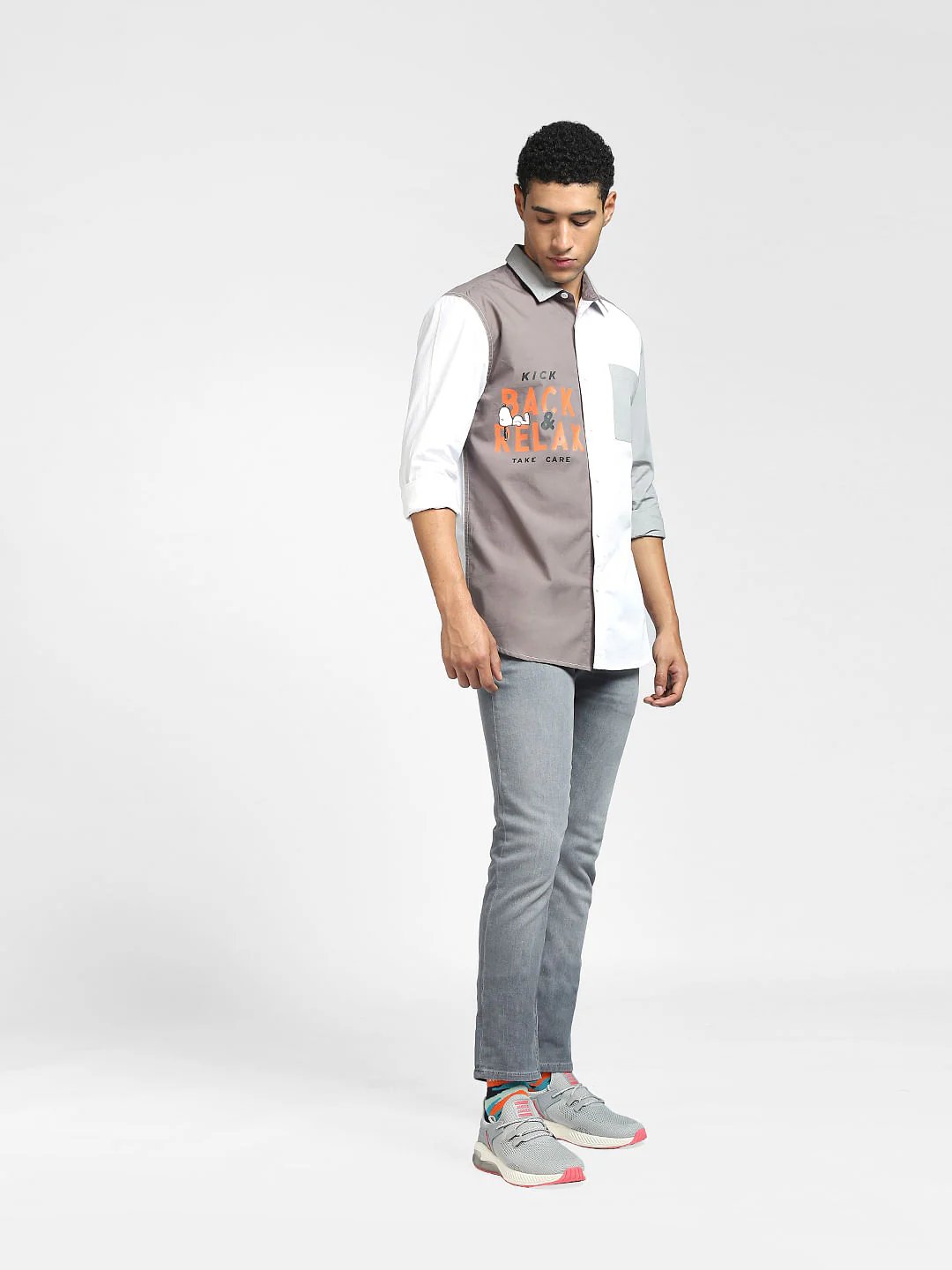 x PEANUTS White Graphic Print Full Sleeves Shirt - Image 6