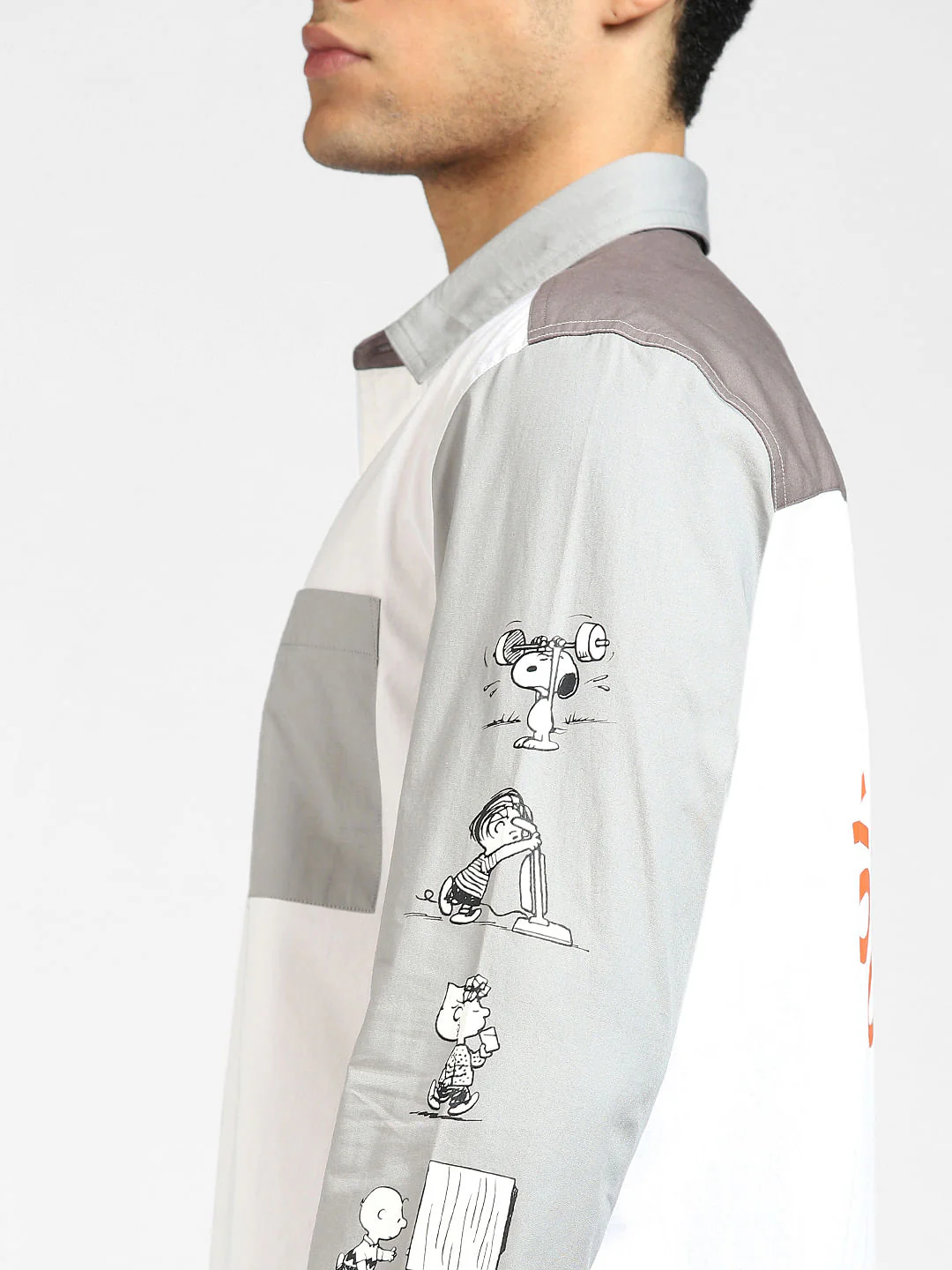 x PEANUTS White Graphic Print Full Sleeves Shirt - Image 7