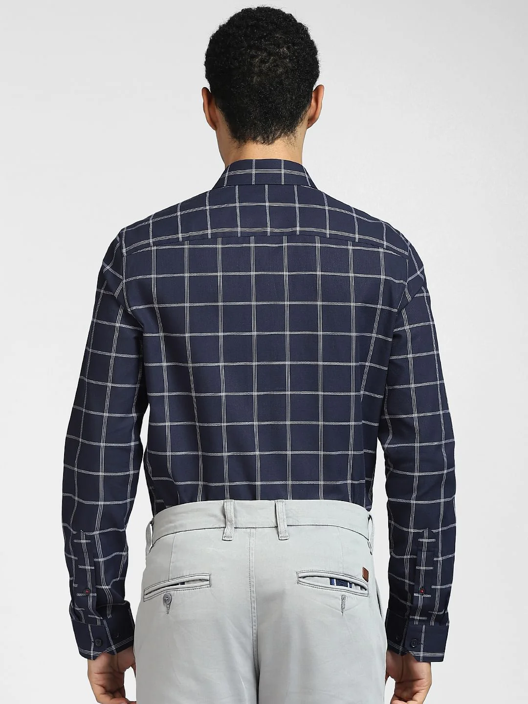 Blue Checks Full Sleeves Shirt - Image 4