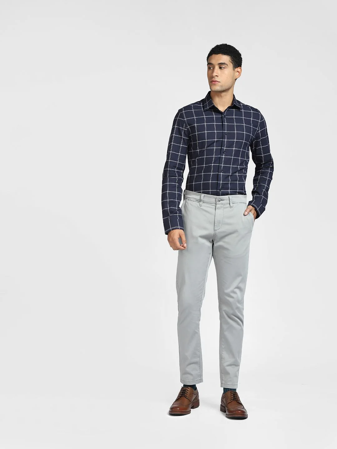 Blue Checks Full Sleeves Shirt - Image 6