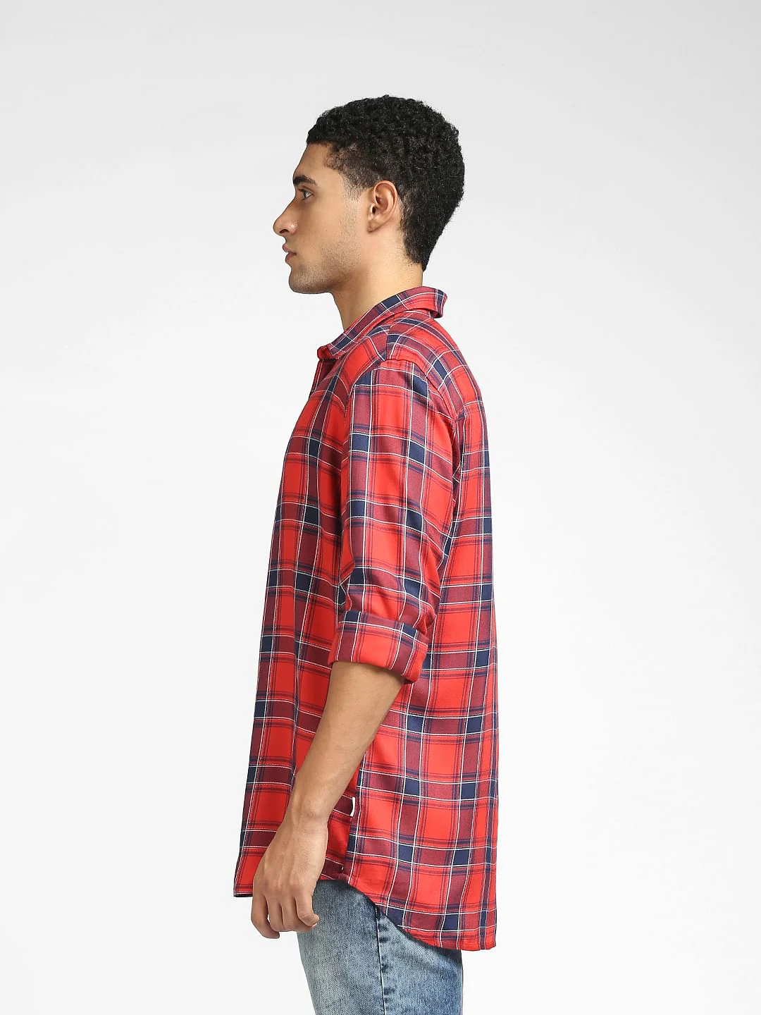 Red Checks Full Sleeves Shirt - Image 3