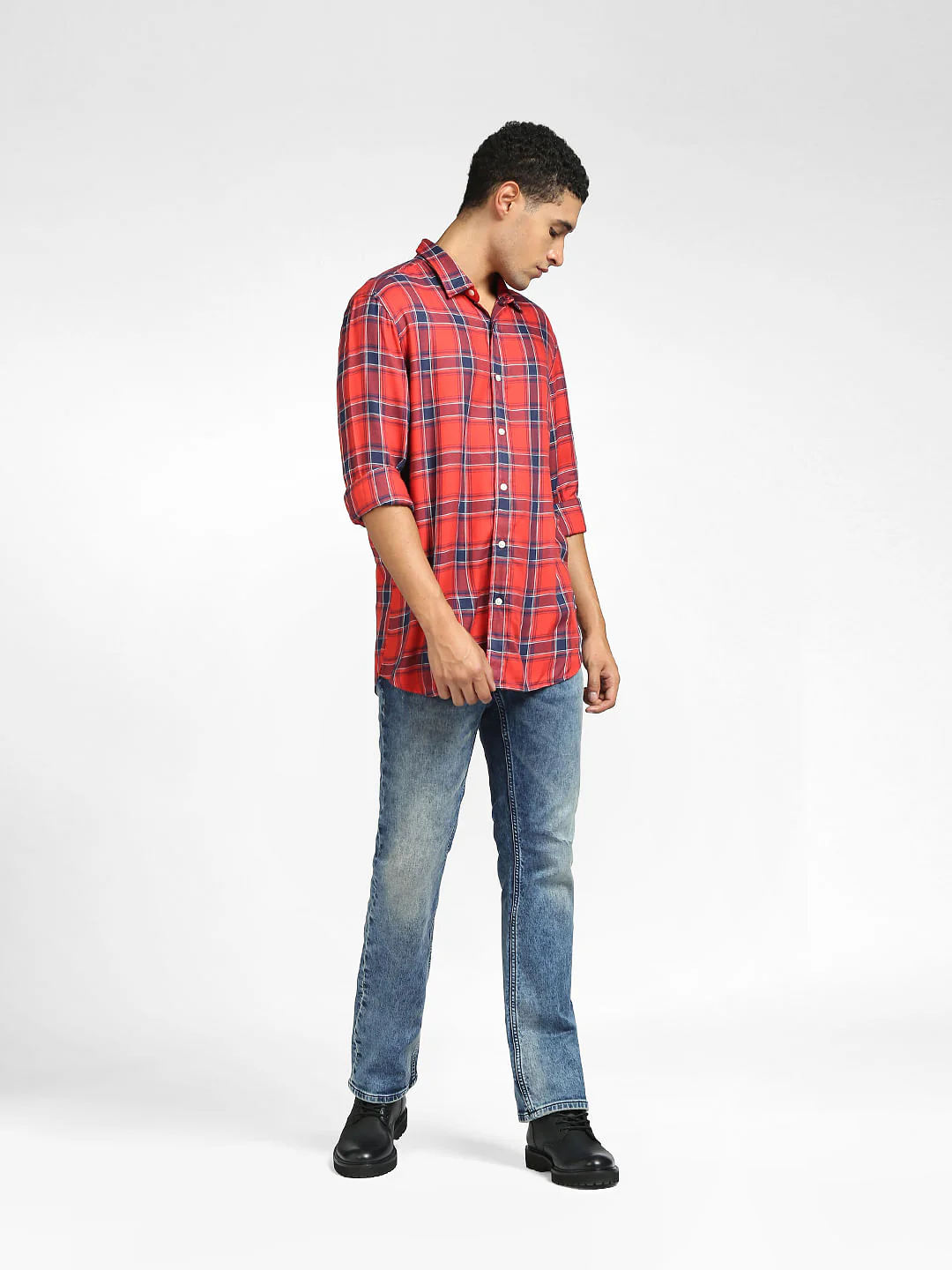 Red Checks Full Sleeves Shirt - Image 6