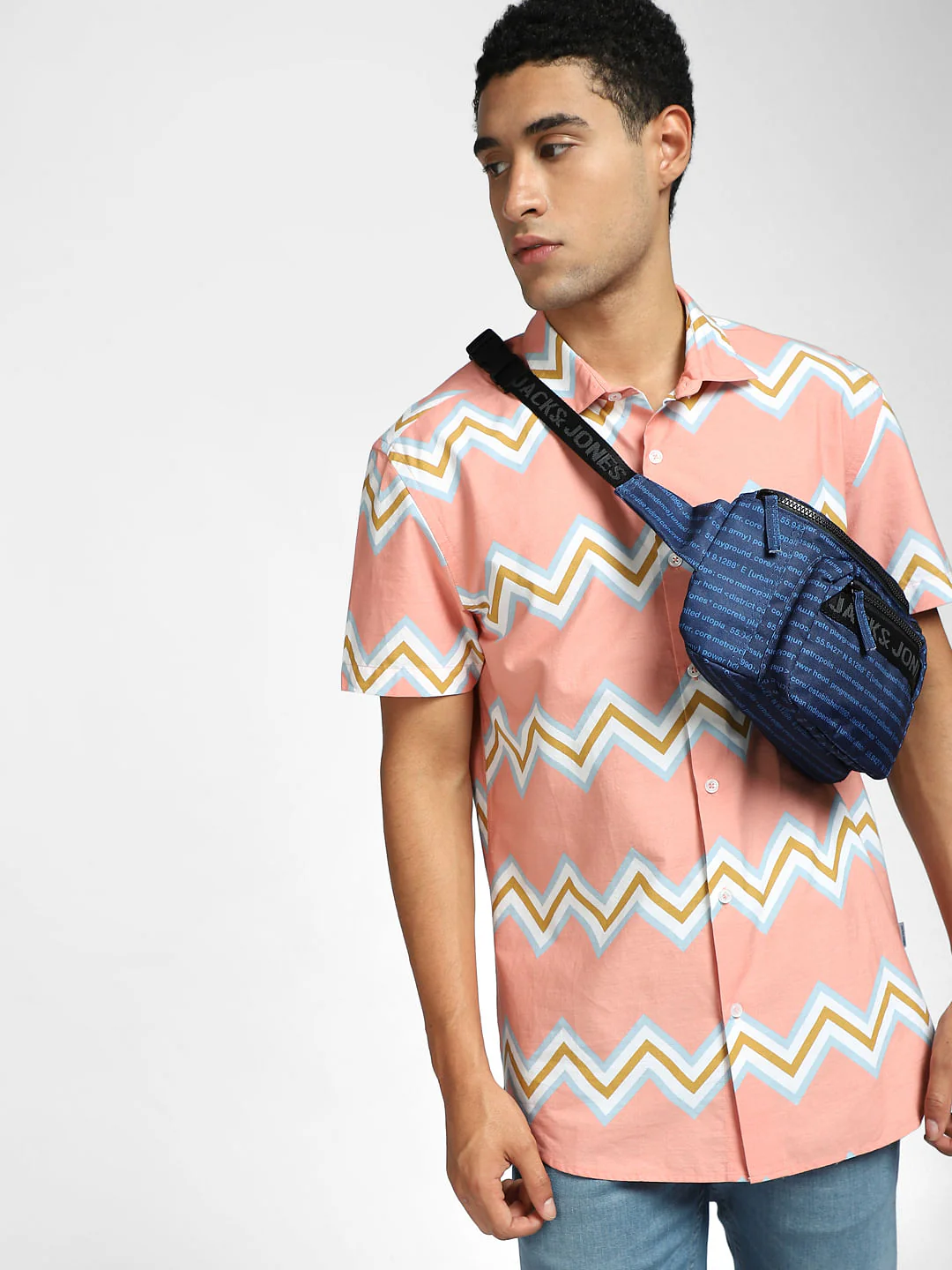 Pink Chevron Print Shirt