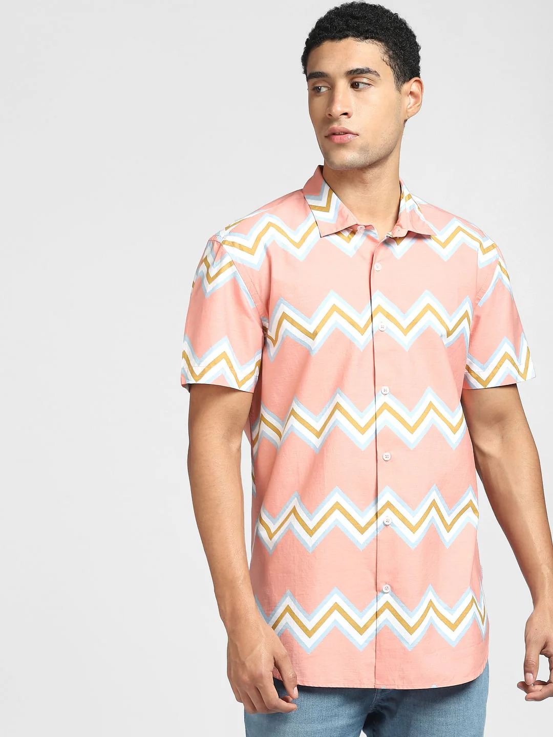 Pink Chevron Print Shirt - Image 2