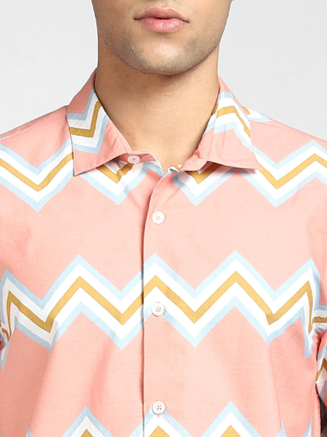 Pink Chevron Print Shirt - Image 5