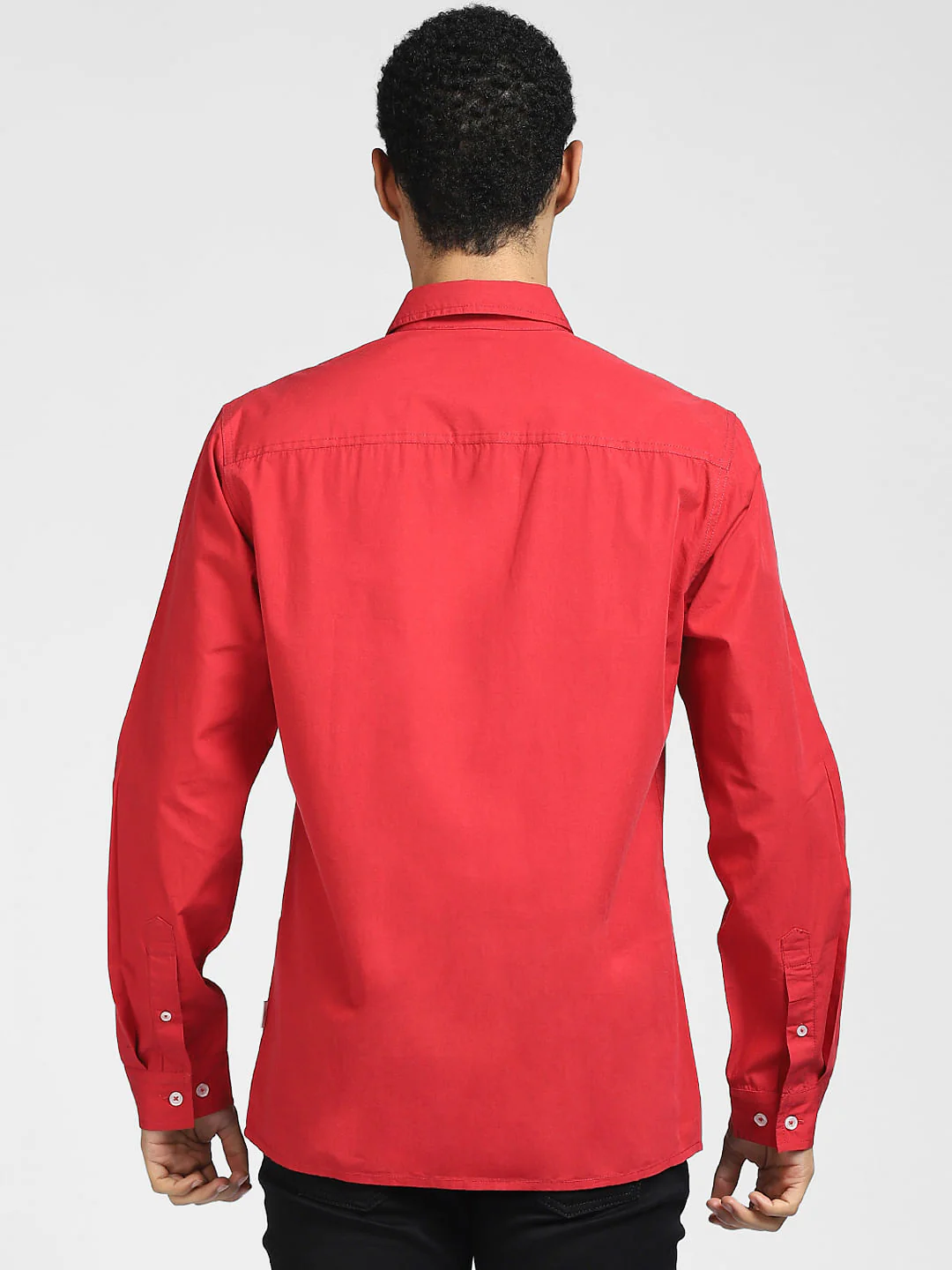 Red Graphic Print Full Sleeves Shirt - Image 4