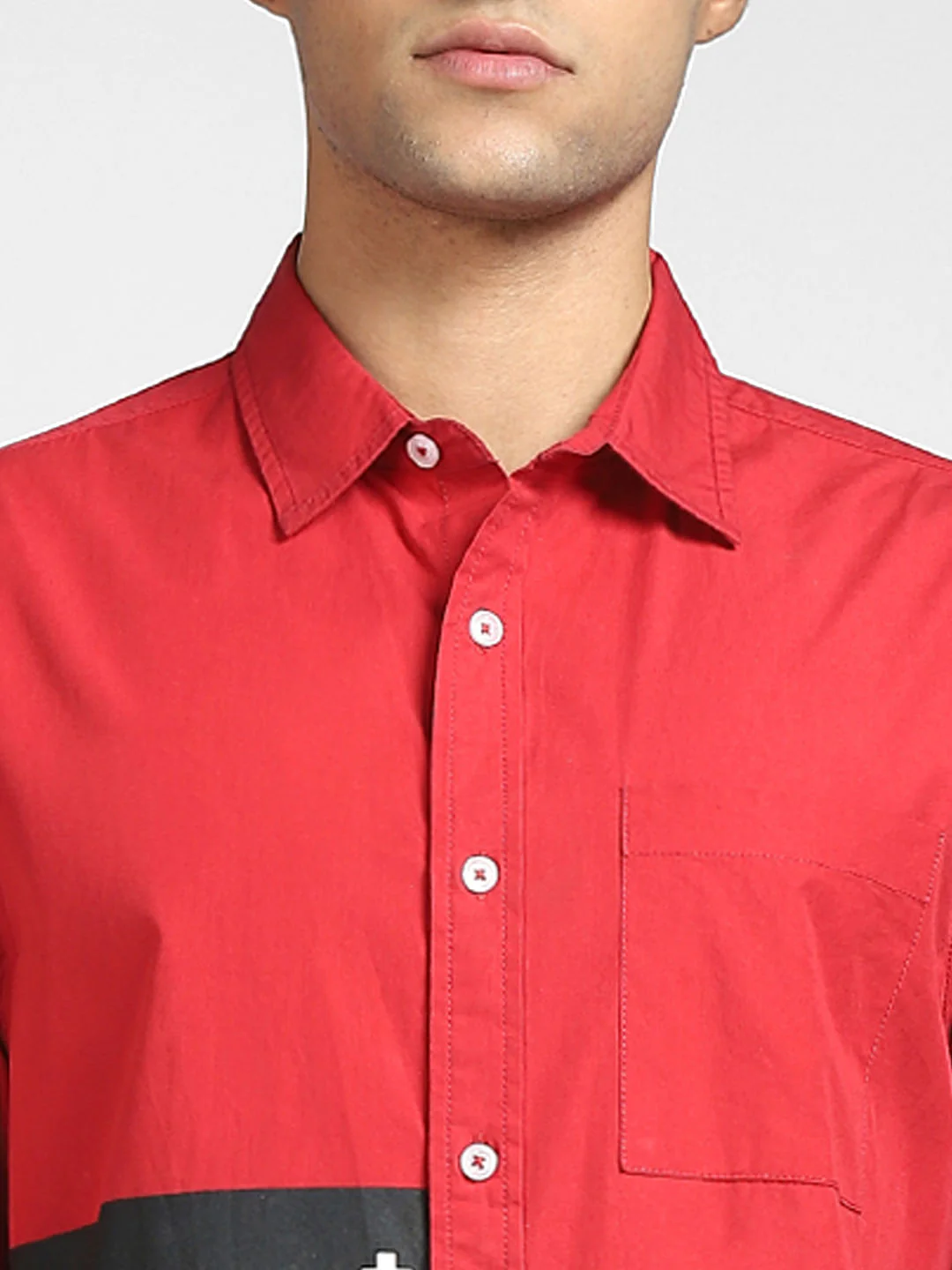 Red Graphic Print Full Sleeves Shirt - Image 5