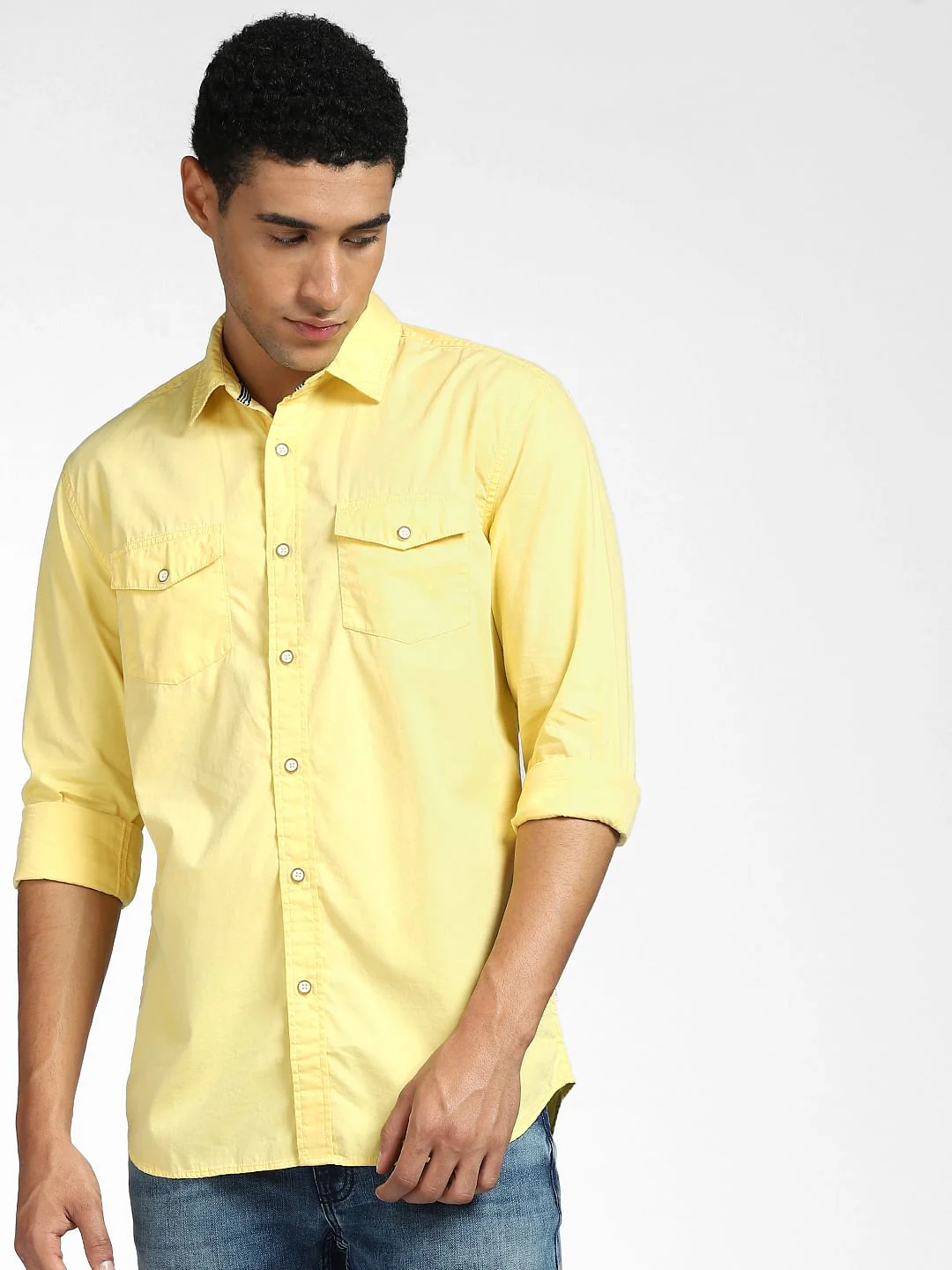 Yellow Full Sleeves Shirt - Image 2