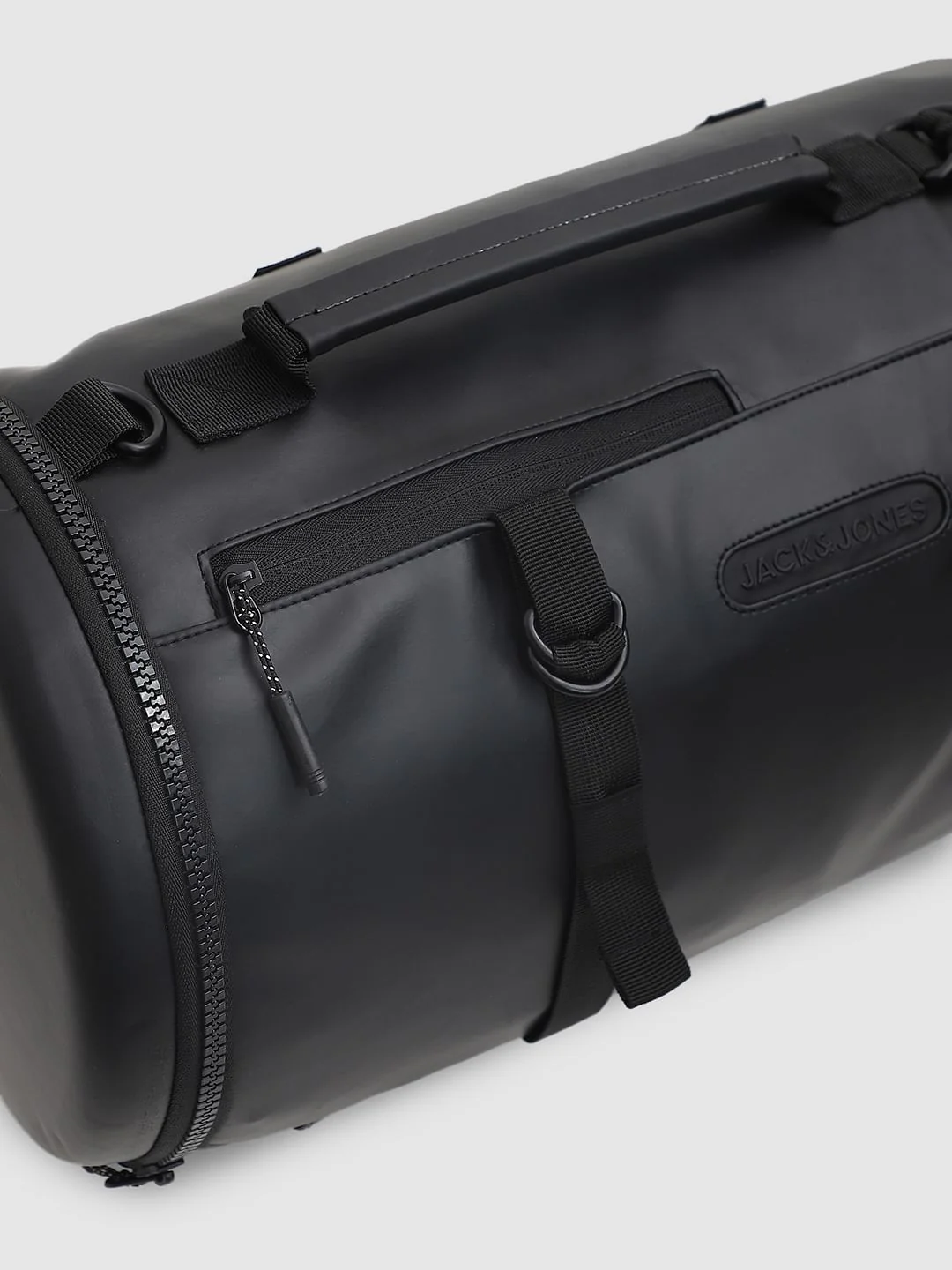 Black Hard Shell PU Duffle Bag - Image 4